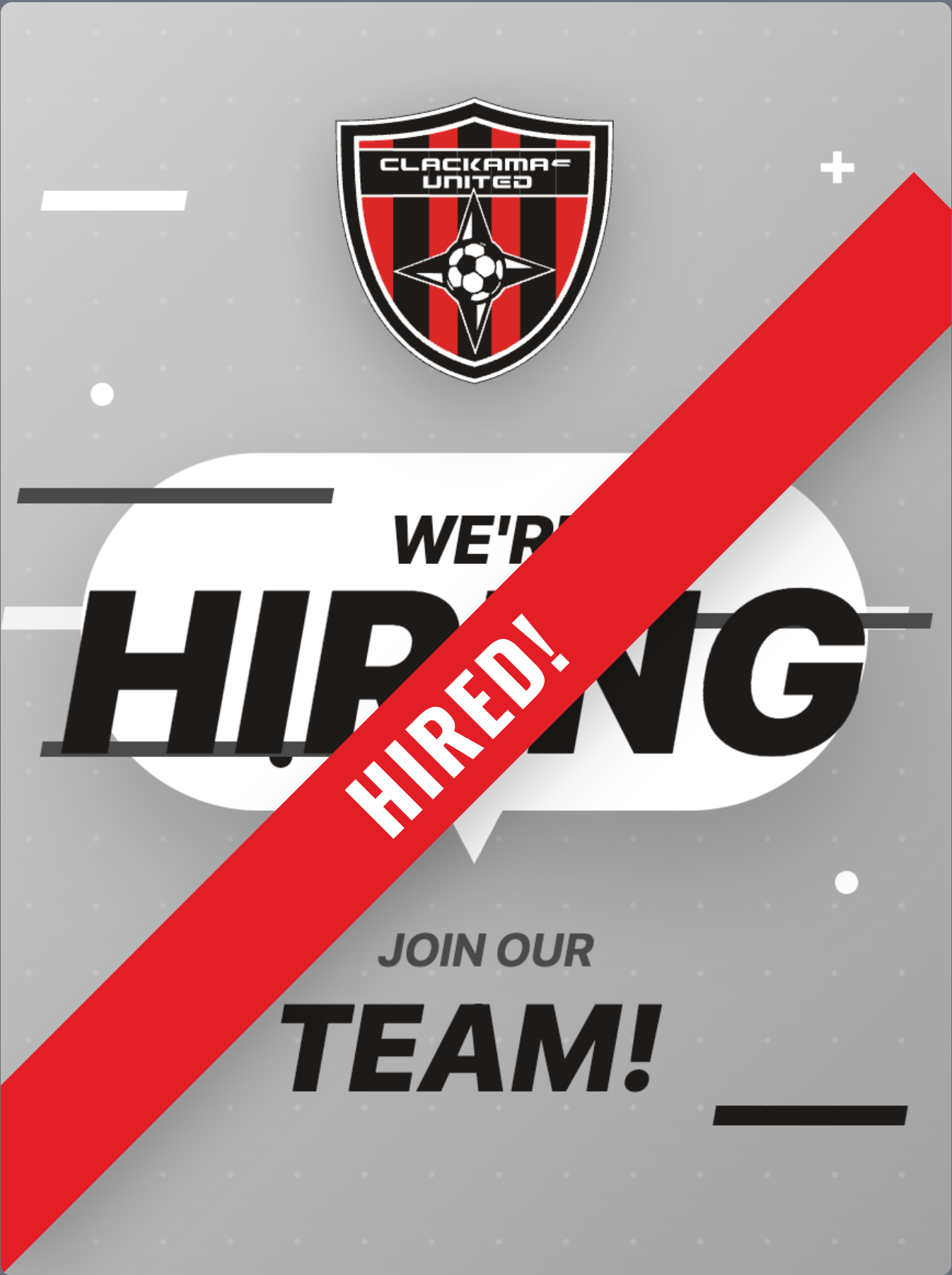 We're Hiring: Club Administrator - Position Filled